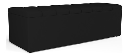 Kit Cabeceira Box 140 Cm Calçadeira Dália Suede Preto