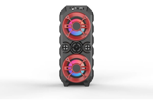 Imagen 1 de 7 de Parlante Bluetooth Portátil Karaoke Luces Led Colores 10w