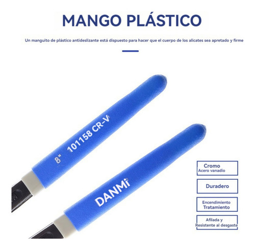 Tenaza Carpintero 8 Pulgadas, 205mm Danmi