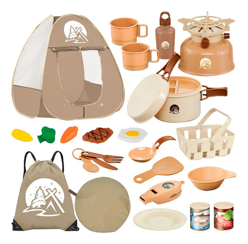 Juego De Juguetes De Camping Para Niños Y Cocina