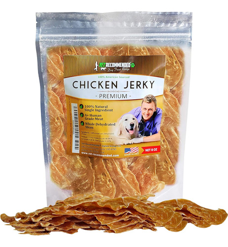 Premium Chicken Jerky For Dogs - Giant 8oz Bag | All Natural