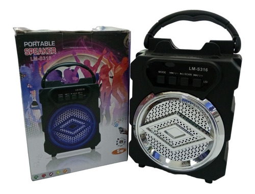 Imagen 2 de 2 de Corneta Multimedia Lm-316 Usb Micro Sd Aux 3.5 Bluetooh Fm