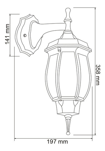 Farol A Pared San Juan E27 Sobreponer 25.8w Blanco Tecnolite