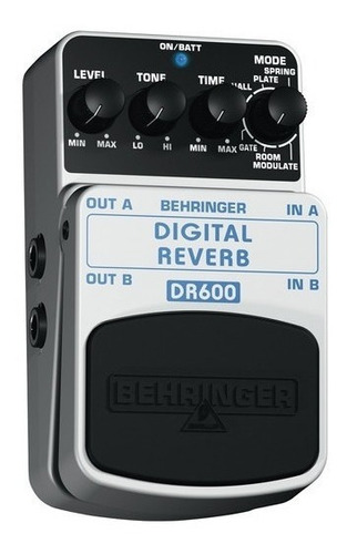Behringer Dr600 Pedal Digital Reverb Estéreo P/ Guitarra 6pa
