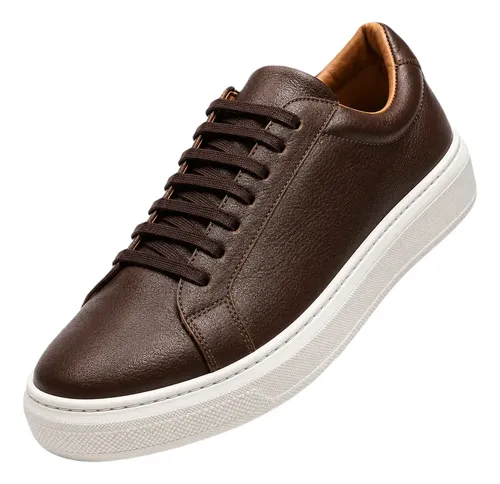 Tênis Em Couro Sneaker Masculino Casual Matteo Classic Ease