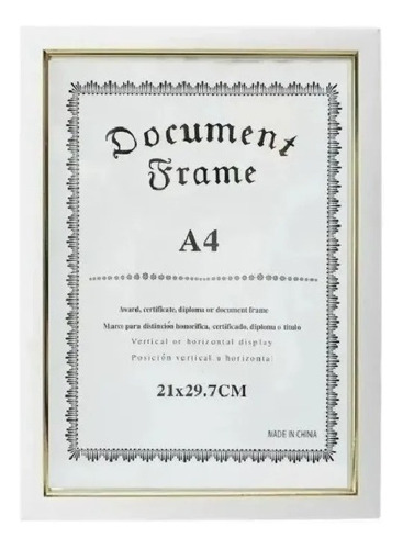 Portaretrato Marco Blanco Diploma Foto A4 - Blanco