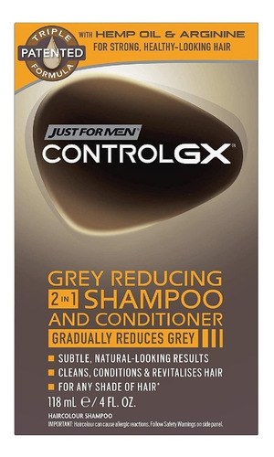 Shampoo Just For Men Control Gx Grey Reducción 2 En 1