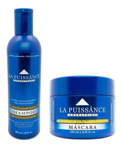 La Puissance Kit Blue Shampoo + Máscara Matizadora 6c