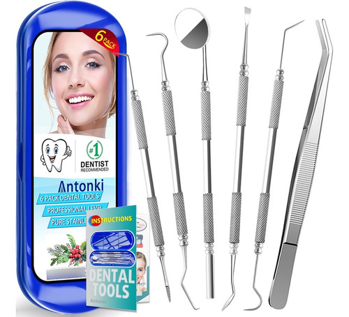 Antonki Herramientas De Limpieza Dental, Kit De Higiene Den.