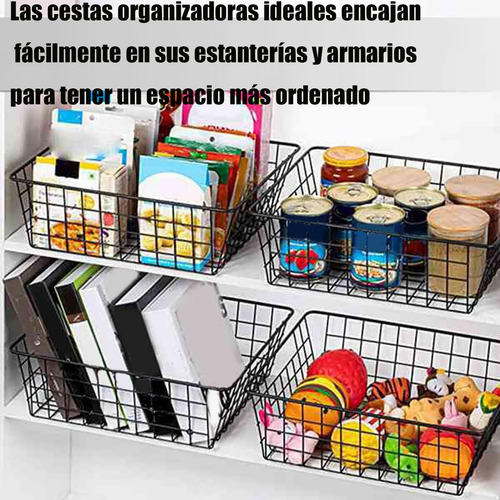 Canasto Organizador Cesta De Ducha Cocina Hierro M 28x17x12