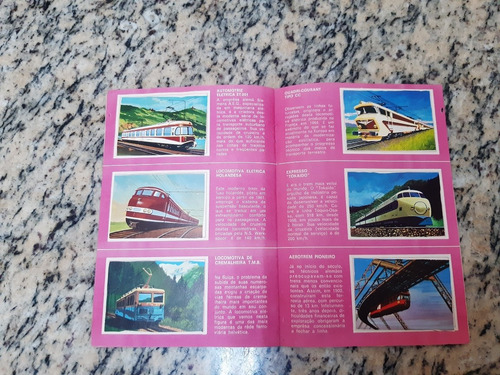 Álbum E Figurinhas Locomotivas. Antigo Raro. Década 60 (Usado)