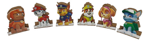 Servilletero, Paw Patrol 12 Pzs Madera Mdf