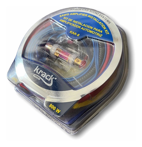 Kit De Instalación Para Amplificador Calibre 8 Krack 800w