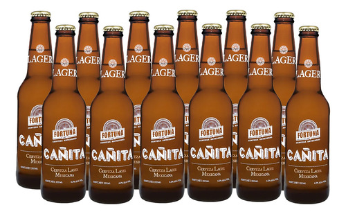 Pack De 12 Cerveza Fortuna Cañita 355ml