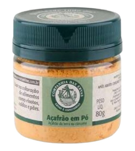 Kit 2x: Açafrão Em Pó Companhia Das Ervas 80g