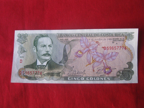 Costa Rica 5 Colones 1989