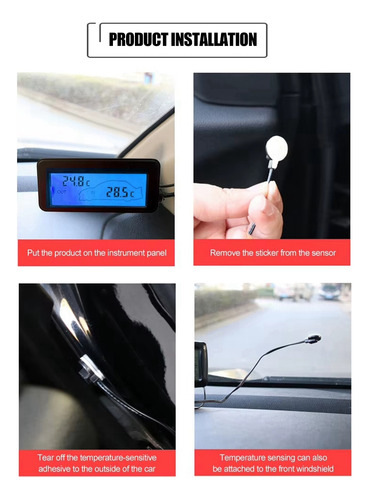 Termómetro Digital Para Coche Con Pantalla Lcd Para Interio