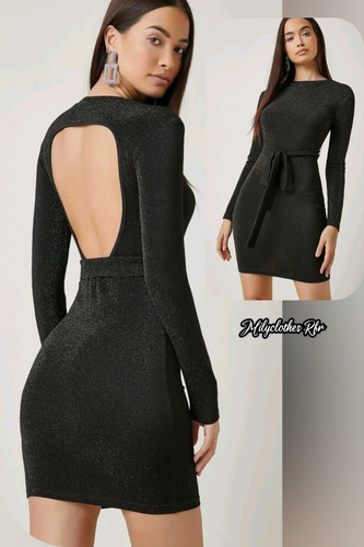 Milyclothes Rfr Vestidos Importados Lentejuelas Negro Dorado