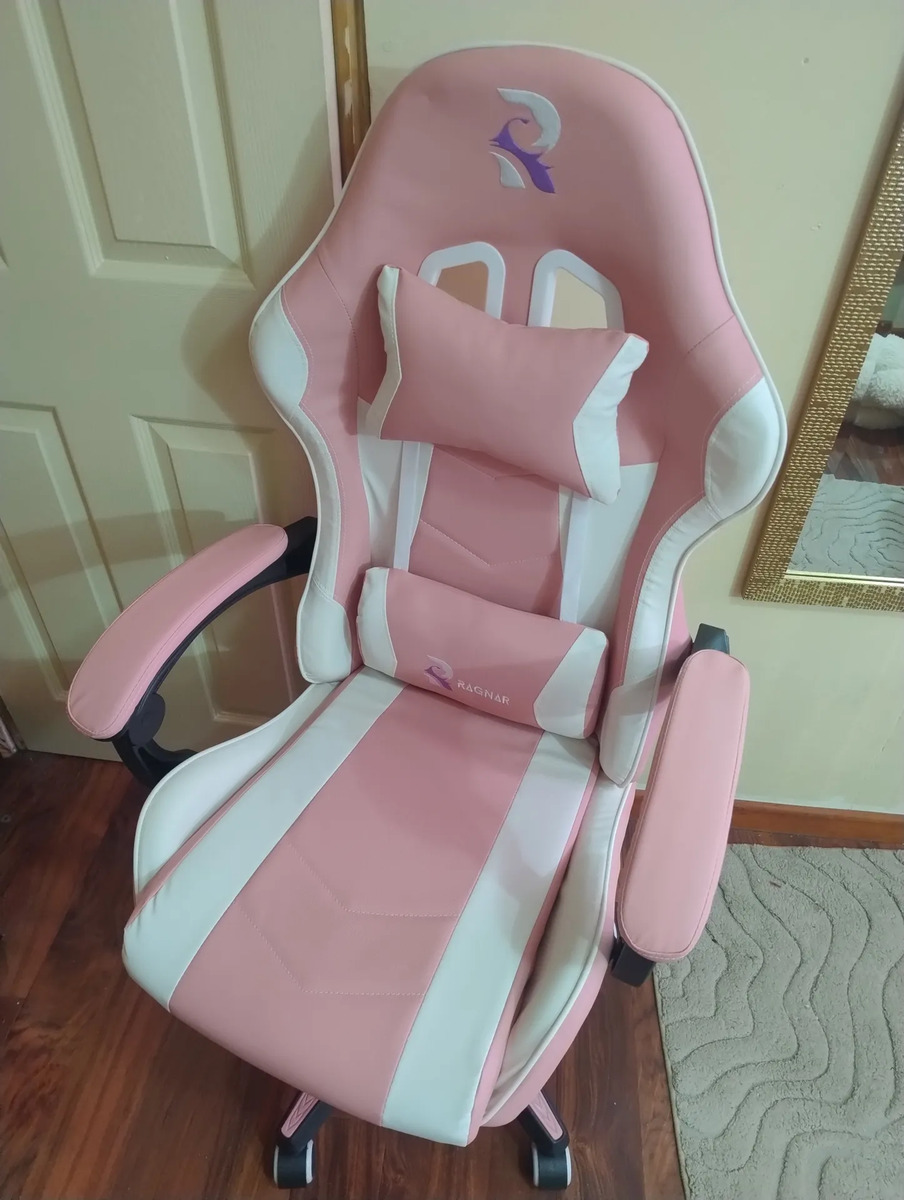 Foto real de Silla Gamer Rosa De Escritorio Marca Ragnar® Odín Xz-1000