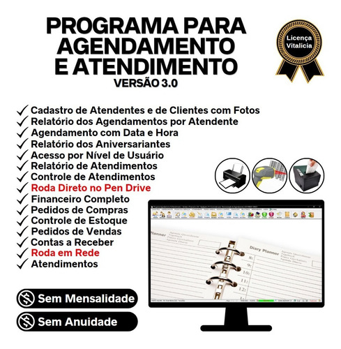 Programa Cadastro De Clientes, Agendamento E Financeiro V3.0