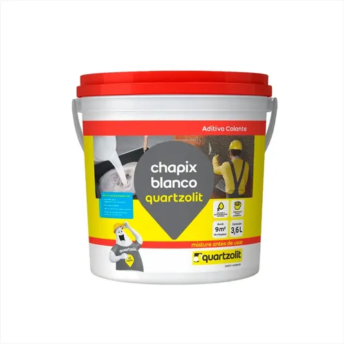 Foto real de Chapix Blanco 36 L Quartzolit Aditivo Colante para Chapisco