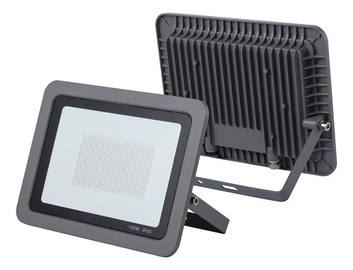 Foco Para Exterio / Interior Led 100w Lampara Luz Fria Ip66® Carcasa Negro Luz Blanco Frío