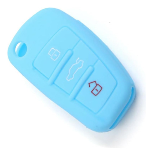 Car Light Silicone Remote Flip Key Fob Cover Case For Audi A