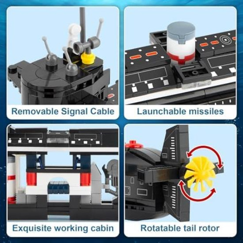 Juego De Construcción De Submarino Nuclear Finger Rock, Jueg