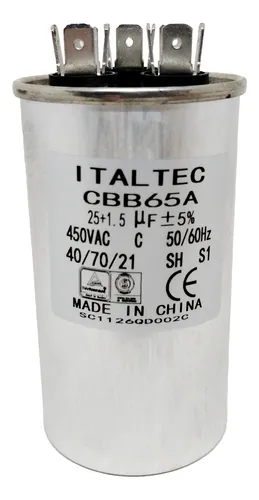 comprar Capacitor Condensador Dual Combinado 25 + 1.5 Uf Mf 450v
