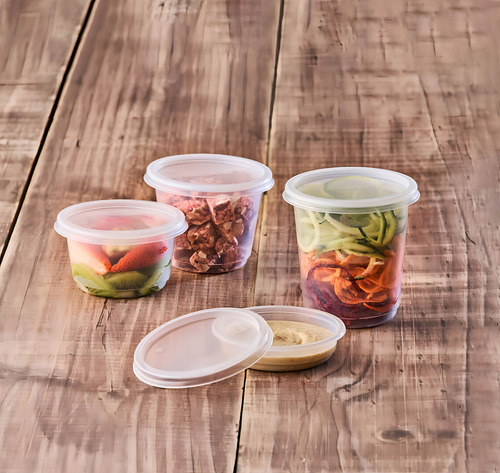 Pote / Envase Plástico 6 Oz Con Tapa (25 Uds) Color Opal