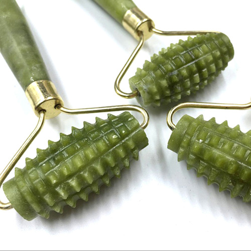 Jade Roller Kit: Masajeador Facial Natural Y Raspador Para M