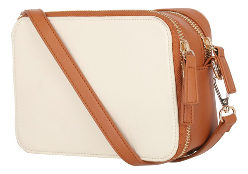 Bolso Mujer Crossbody Multicolor 848-27 Marrón Lisa Oro Marrón