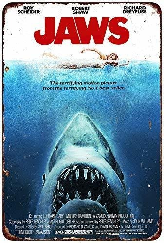 1975 Jaws Movie Vintage Look Reproducción  L Sign 8 X ...