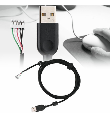 Cable Largo De Ratón Usb Logitech G502 Plug And Play 2.19yd