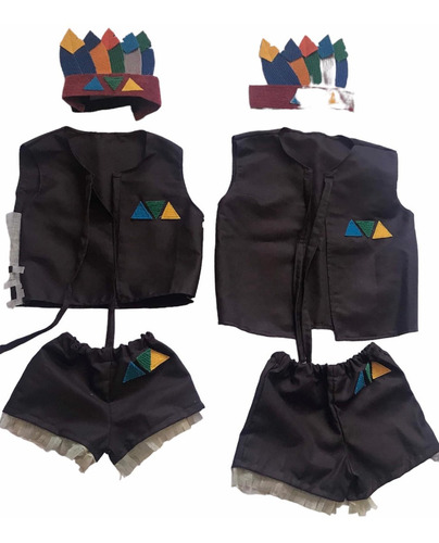 Disfraces De Indio Personalizados Para Niños Short Y Cheleco