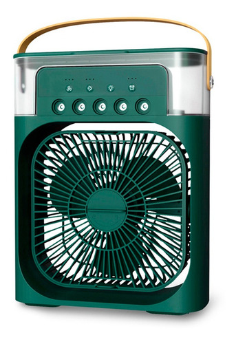 Mini Ar Condicionado Ventilador Umidificador Climatizador Cor Verde