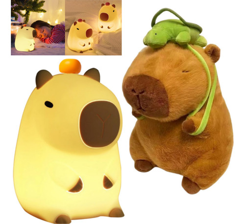 Lámpara De Dormitorio Infantil Capybara De Peluche, 2 Unidad