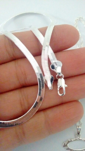 Colar Lamimado Gargantilha Oakley Banhada Prata
