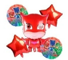 Globos Pj Mask / Heroes En Pijama Completo