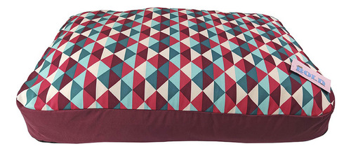 Cama Para Perros Bold Dog Mattress Neo Burgundy Geometric