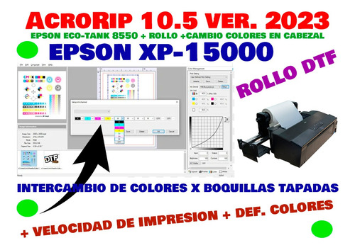 Acrorip Dtf  V10.3 2023.+ Rapido + Rollo +calidad 