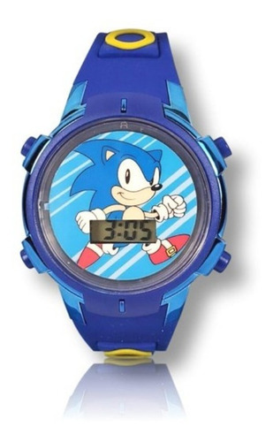 Reloj Sonic Clasico Led Luces Original Color de la correa Azul