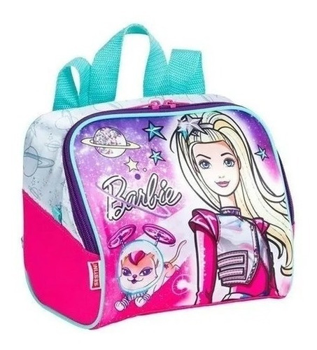 Imagem 5 de 7 de Kit Mochila Barbie Aventura Nas Estrelas Rodinhas G Prata