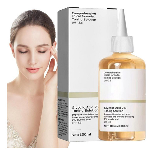 Tónico Ácido, Ácido Glicólico De Frutas, 100 Ml, 7% Glicólic 100ml