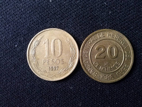 Moneda Perú 20 Céntimos Bronce 1986 (c19)