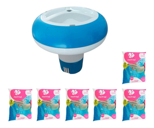 Kit Clorador Flutuante Baby + 6 Tabletes Tripla Ação