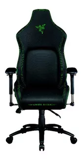 Silla Razer Iskur Color Negro/Verde Material del tapizado Cuero sintético