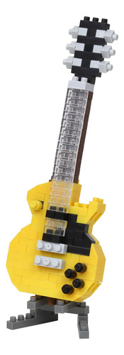 Nanoblock - Guitarra Eléctrica Amarillo, [instrumentos], N.