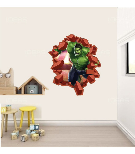 Vinil Decorativo Decoración Infantil Avengers Hulk Heroes