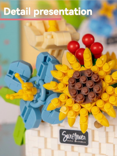 Mini Juego De Flores De Bloques De Construcción, Ladrillos D